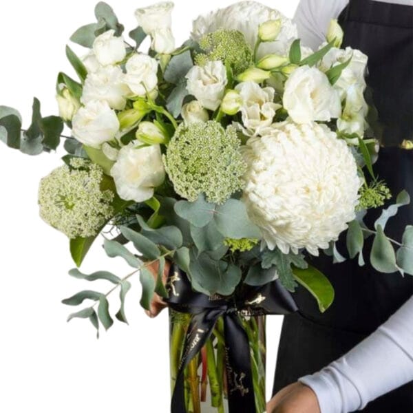 grande white & green vase arrangement( florist choice)