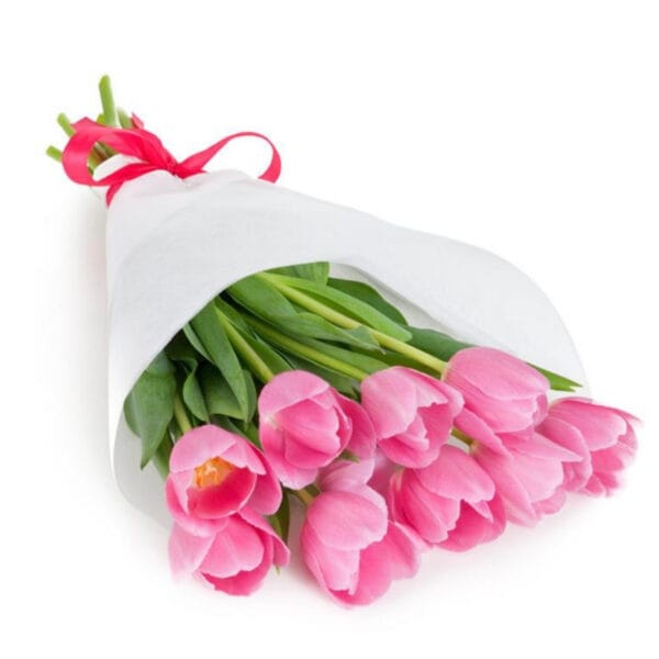 pink tulip bouquet – fresh seasonal flowers